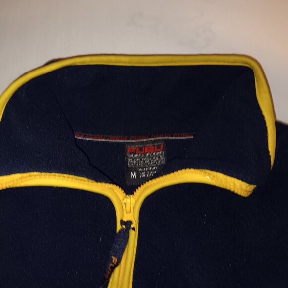 FUBU SPORTS VINTAGE MENS SWEATSHIRT Fleece SIZE MEDIUM Dark Blue Full Zip - Picture 5 of 6